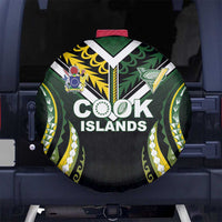 Cook Islands Rugby Spare Tire Cover Unique Style Black Version - Polynesian Pride
