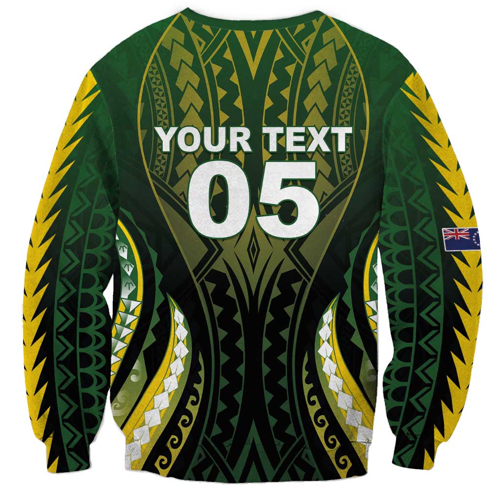 Custom Cook Islands Rugby Sweatshirt Unique Style Black Version - Polynesian Pride