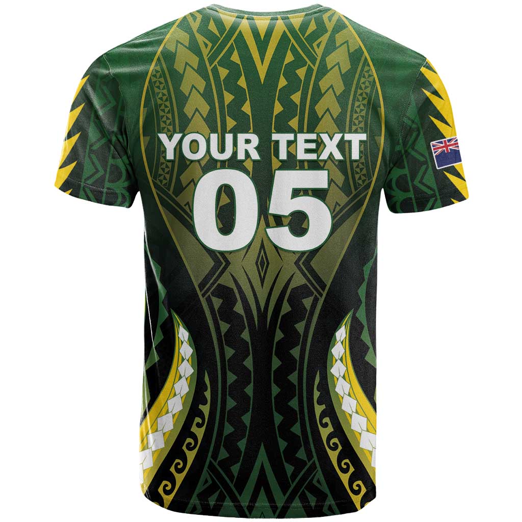 Custom Cook Islands Rugby T Shirt Unique Style Black Version - Polynesian Pride