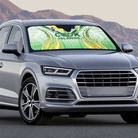 Cook Islands Rugby Auto Sun Shade Unique Style White Version - Polynesian Pride