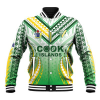 Custom Cook Islands Rugby Baseball Jacket Unique Style White Version - Polynesian Pride