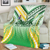 Cook Islands Rugby Blanket Unique Style White Version - Polynesian Pride