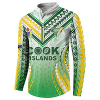 Custom Cook Islands Rugby Button Sweatshirt Unique Style White Version - Polynesian Pride