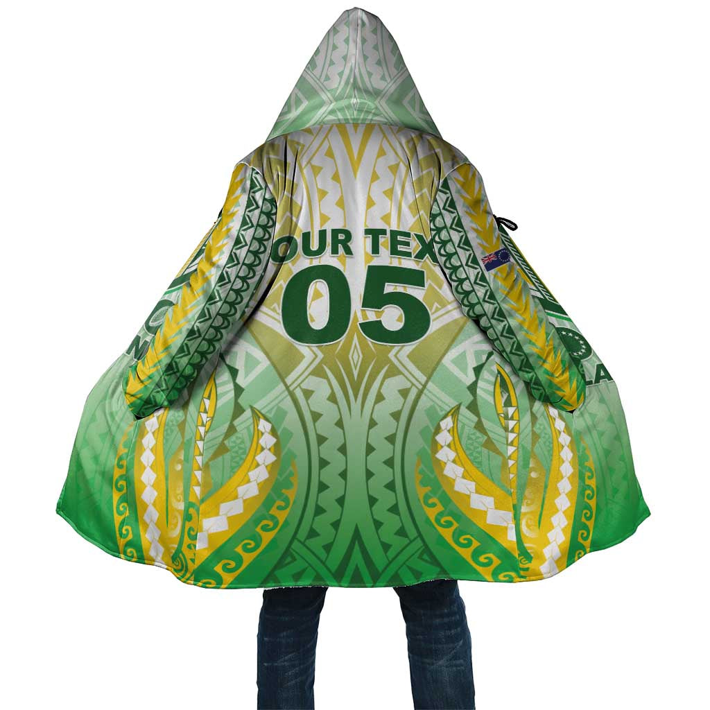 Custom Cook Islands Rugby Cloak Unique Style White Version - Polynesian Pride
