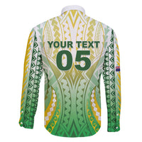 Custom Cook Islands Rugby Family Matching Long Sleeve Bodycon Dress and Hawaiian Shirt Unique Style White Version - Polynesian Pride