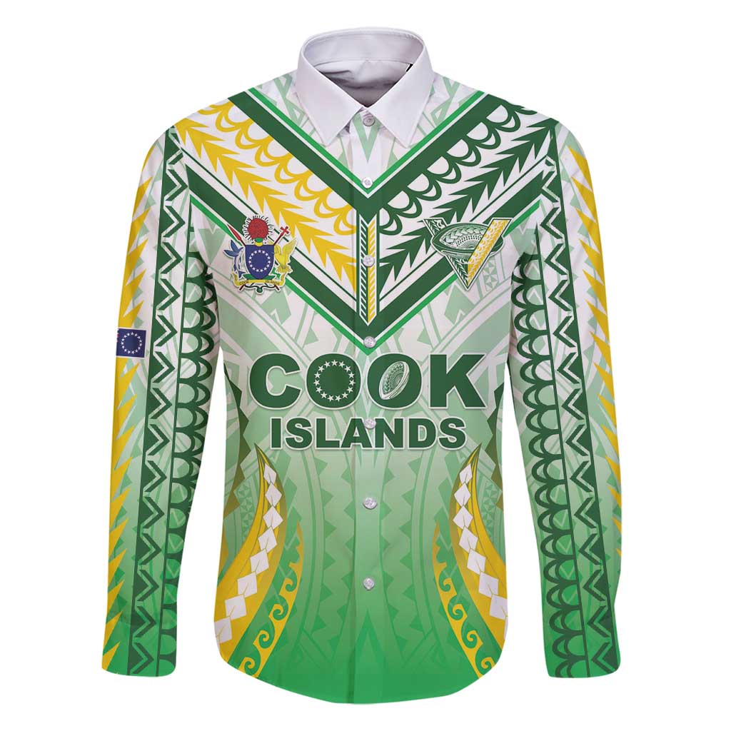 Custom Cook Islands Rugby Family Matching Off Shoulder Maxi Dress and Hawaiian Shirt Unique Style White Version - Polynesian Pride