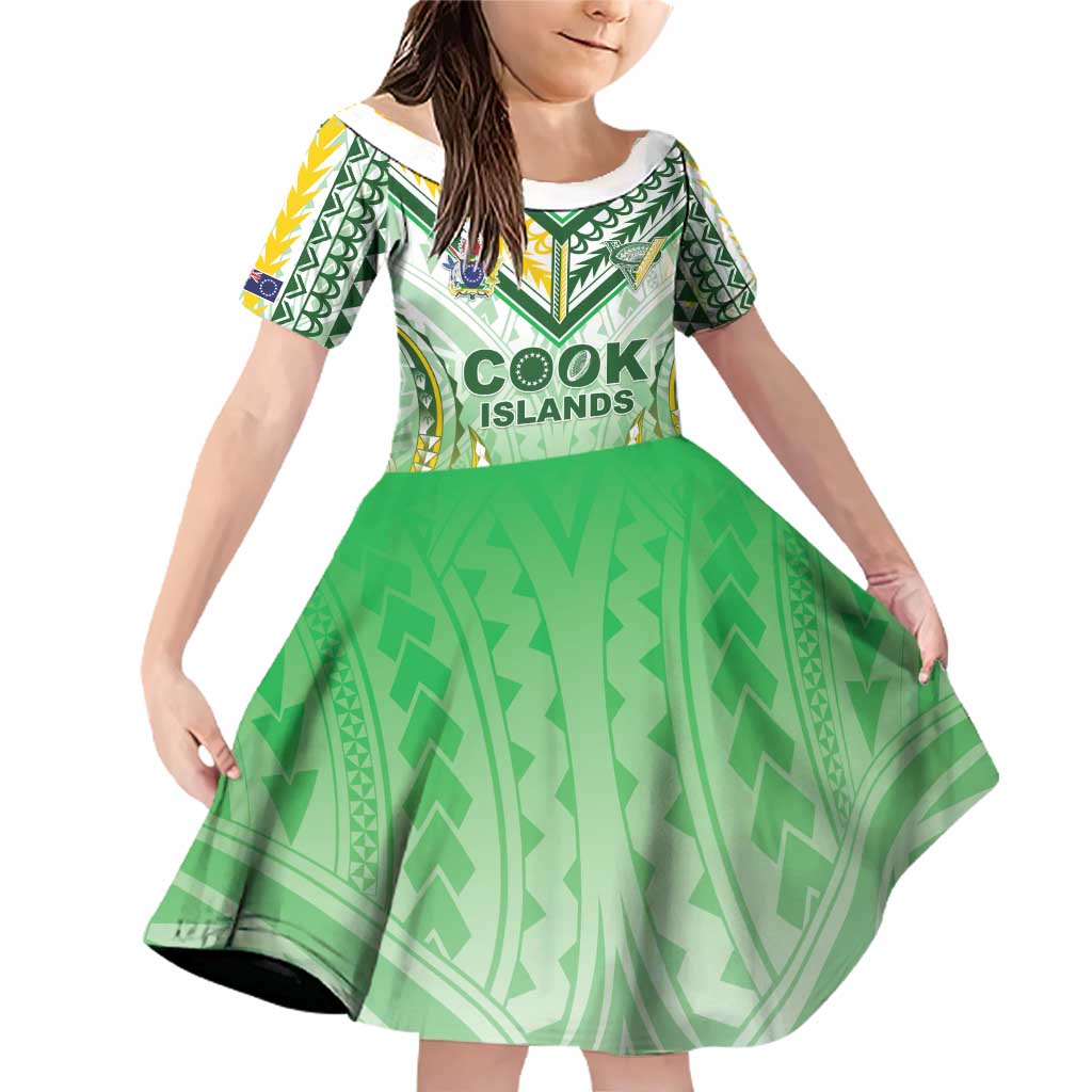 Custom Cook Islands Rugby Family Matching Off Shoulder Short Dress and Hawaiian Shirt Unique Style White Version - Polynesian Pride