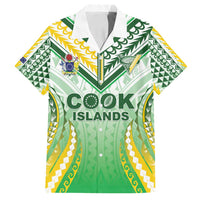 Custom Cook Islands Rugby Family Matching Puletasi and Hawaiian Shirt Unique Style White Version - Polynesian Pride