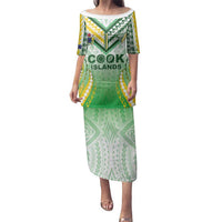 Custom Cook Islands Rugby Family Matching Puletasi and Hawaiian Shirt Unique Style White Version - Polynesian Pride