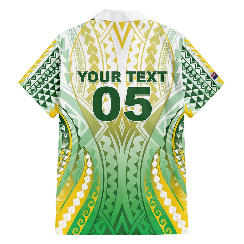 Custom Cook Islands Rugby Family Matching Tank Maxi Dress and Hawaiian Shirt Unique Style White Version - Polynesian Pride