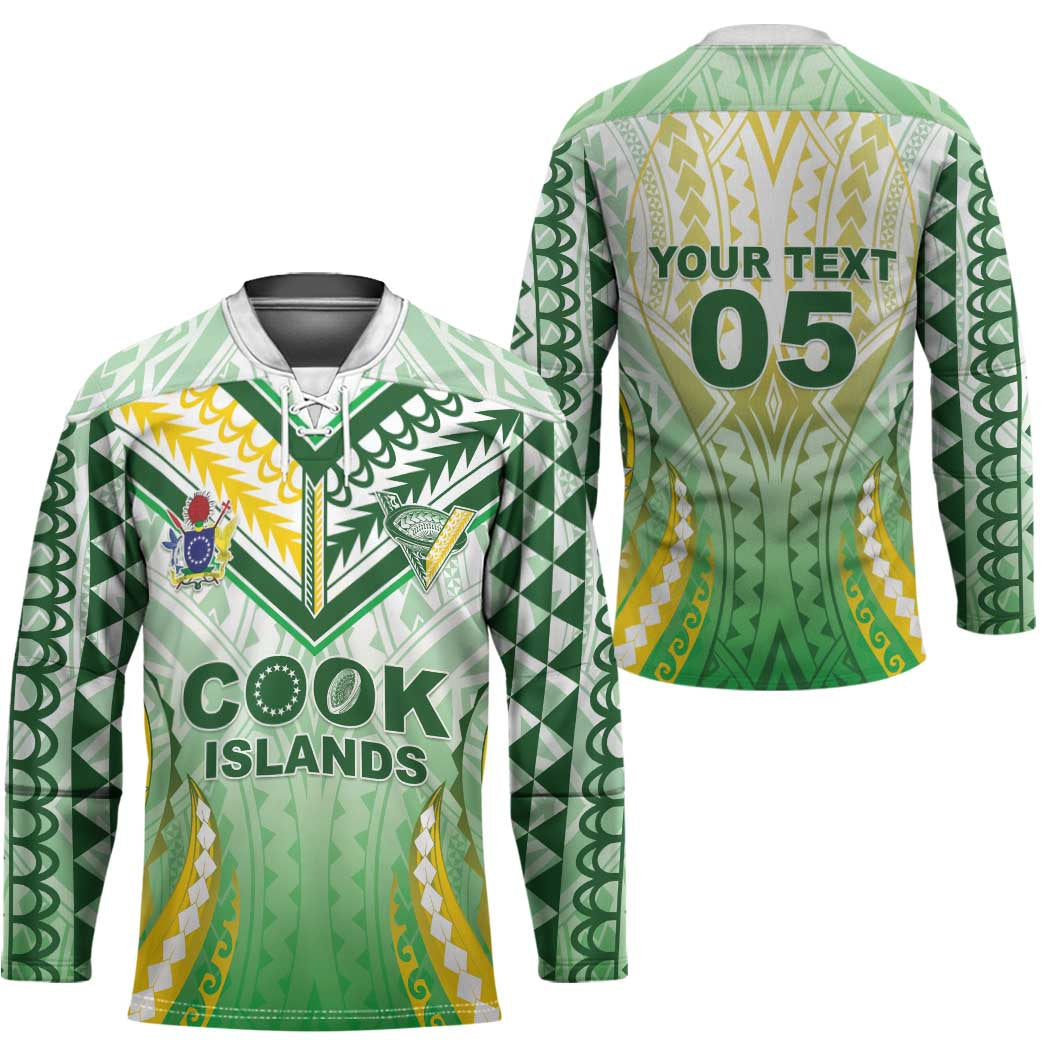 Custom Cook Islands Rugby Hockey Jersey Unique Style White Version - Polynesian Pride