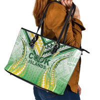 Cook Islands Rugby Leather Tote Bag Unique Style White Version - Polynesian Pride