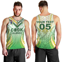 Custom Cook Islands Rugby Men Tank Top Unique Style White Version - Polynesian Pride