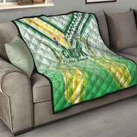 Cook Islands Rugby Quilt Unique Style White Version - Polynesian Pride
