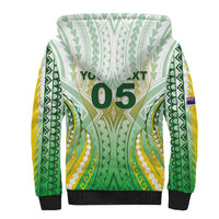 Custom Cook Islands Rugby Sherpa Hoodie Unique Style White Version - Polynesian Pride