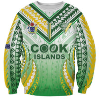 Custom Cook Islands Rugby Sweatshirt Unique Style White Version - Polynesian Pride