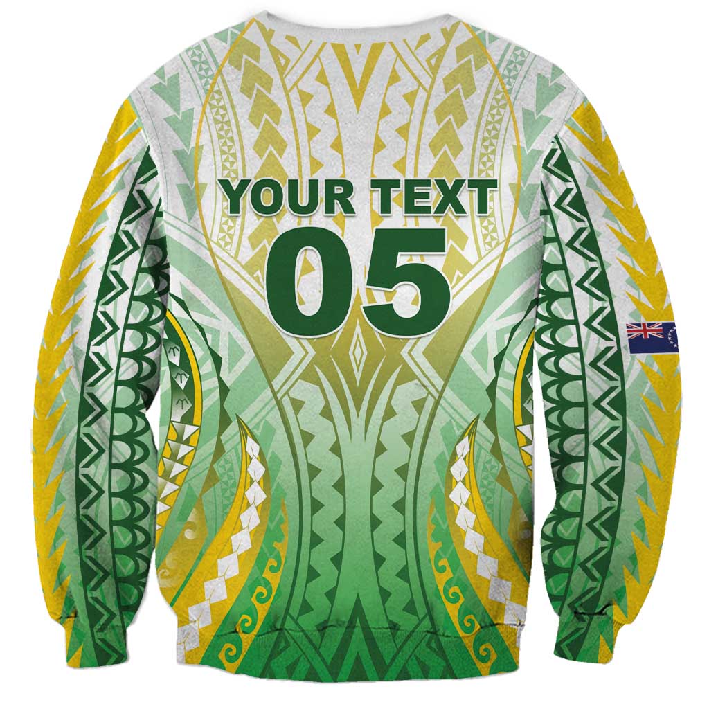 Custom Cook Islands Rugby Sweatshirt Unique Style White Version - Polynesian Pride