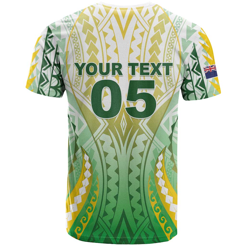 Custom Cook Islands Rugby T Shirt Unique Style White Version - Polynesian Pride