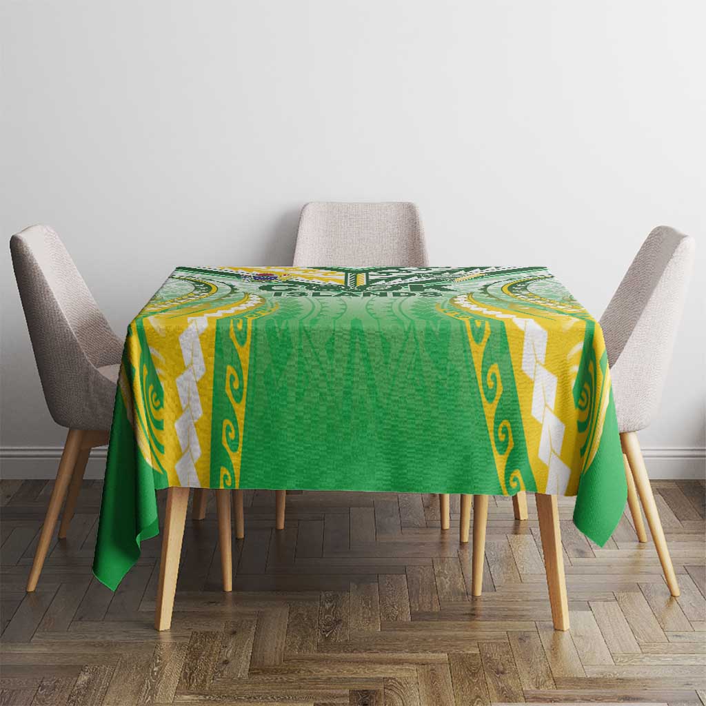 Cook Islands Rugby Tablecloth Unique Style White Version - Polynesian Pride