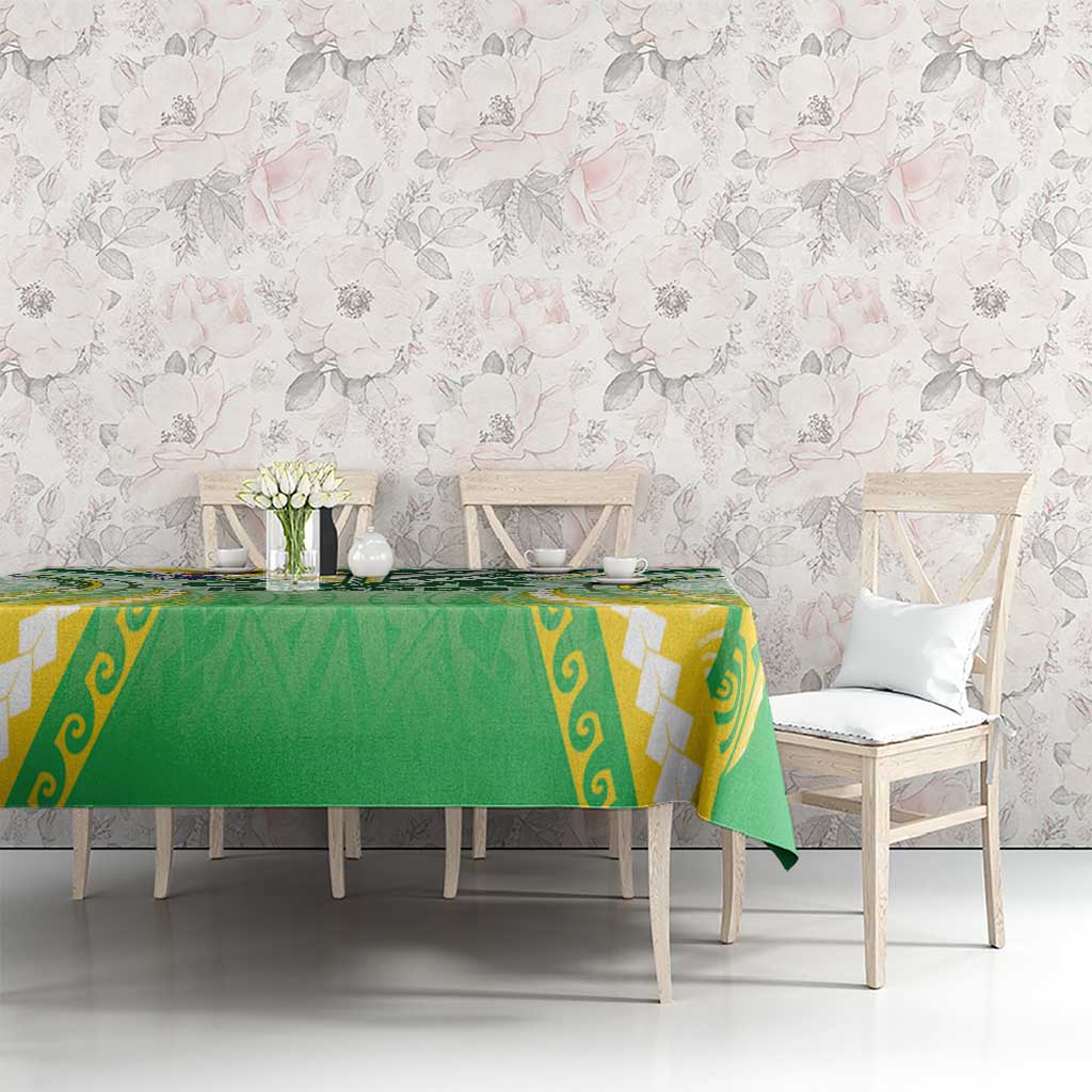 Cook Islands Rugby Tablecloth Unique Style White Version - Polynesian Pride