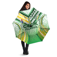 Cook Islands Rugby Umbrella Unique Style White Version - Polynesian Pride