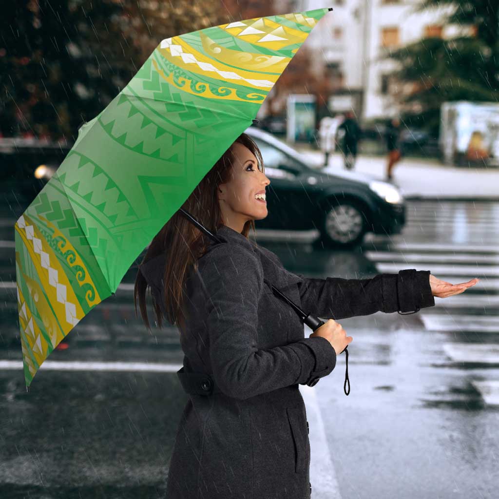 Cook Islands Rugby Umbrella Unique Style White Version - Polynesian Pride