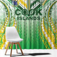 Cook Islands Rugby Window Curtain Unique Style White Version - Polynesian Pride