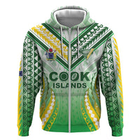 Custom Cook Islands Rugby Zip Hoodie Unique Style White Version - Polynesian Pride