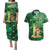 Personalised Hawaii St.Patrick Day Couples Matching Puletasi and Hawaiian Shirt Surfing Leprechaun LT05 Green - Polynesian Pride