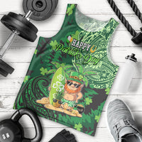 Personalised Hawaii St.Patrick Day Men Tank Top Surfing Leprechaun LT05 - Polynesian Pride