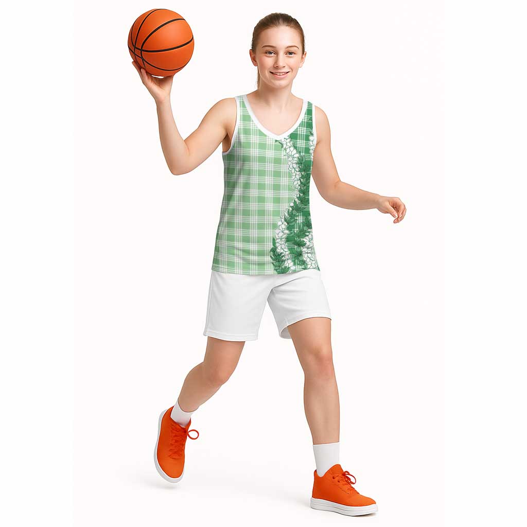 Green Hawaii Palaka Basketball Jersey Hawaiian Honohono Lei LT05 - Polynesian Pride