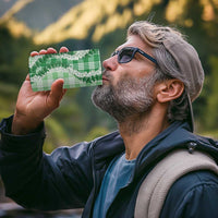 Green Hawaii Palaka 4 in 1 Can Cooler Tumbler Hawaiian Honohono Lei