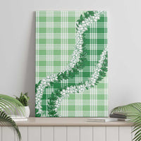 Green Hawaii Palaka Canvas Wall Art Hawaiian Honohono Lei