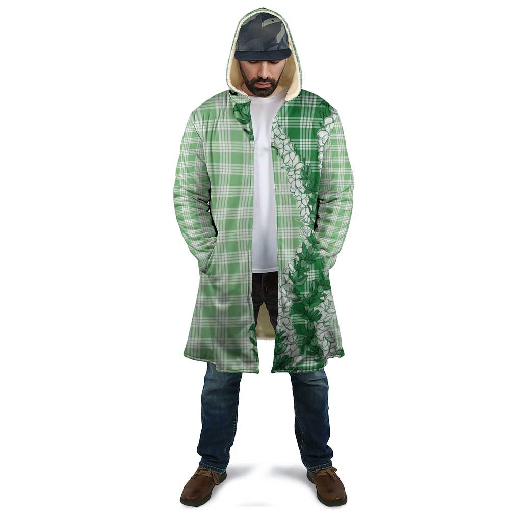 Green Hawaii Palaka Cloak Hawaiian Honohono Lei