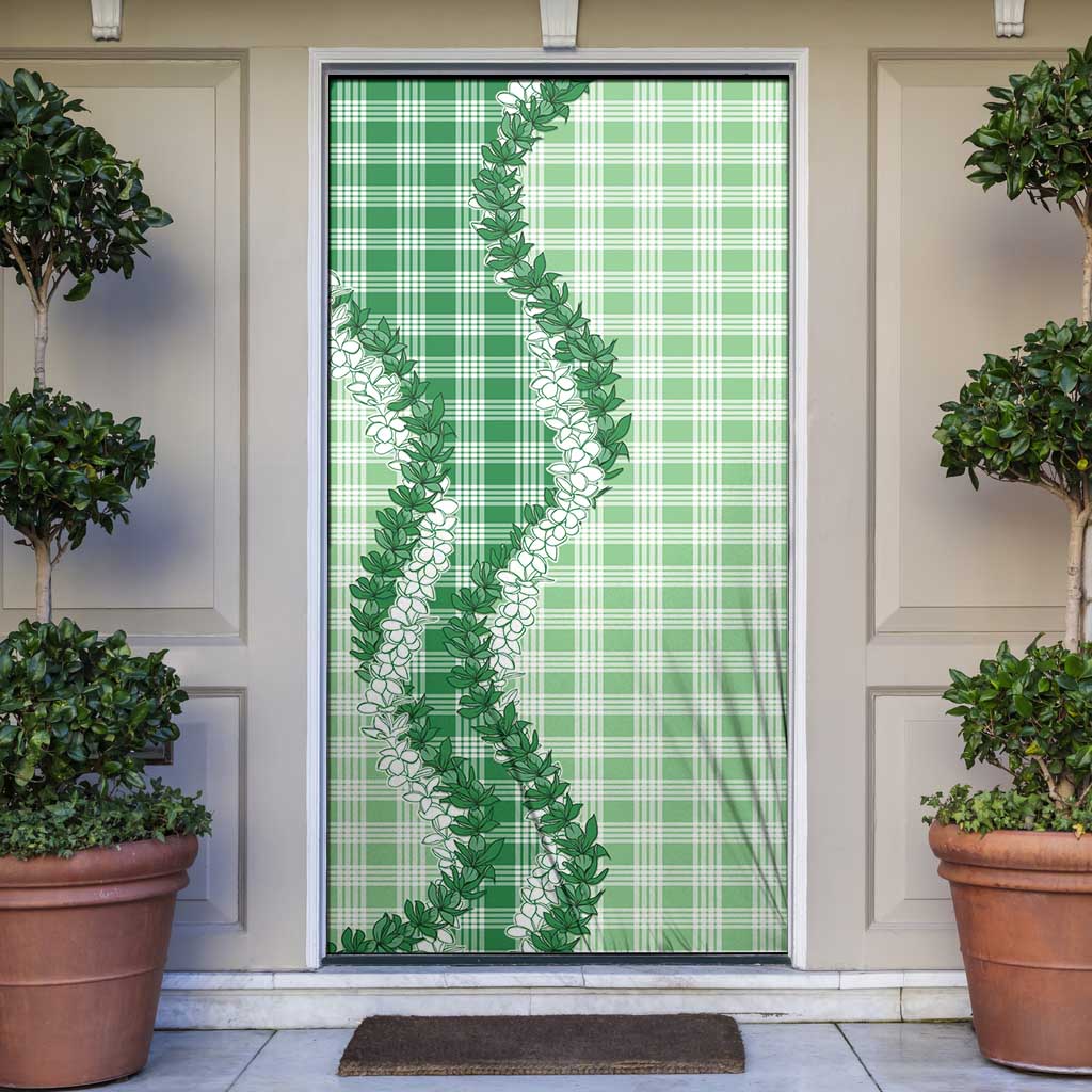 Green Hawaii Palaka Door Cover Hawaiian Honohono Lei