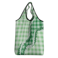 Green Hawaii Palaka Grocery Bag Hawaiian Honohono Lei