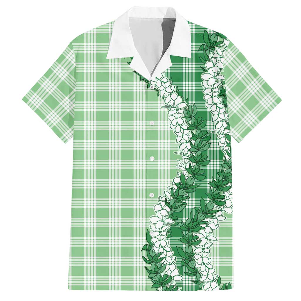 Green Hawaii Palaka Hawaiian Shirt Hawaiian Honohono Lei LT05 Green - Polynesian Pride