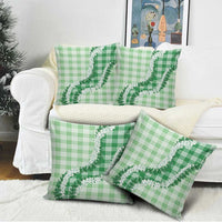 Green Hawaii Palaka Pillow Cover Hawaiian Honohono Lei