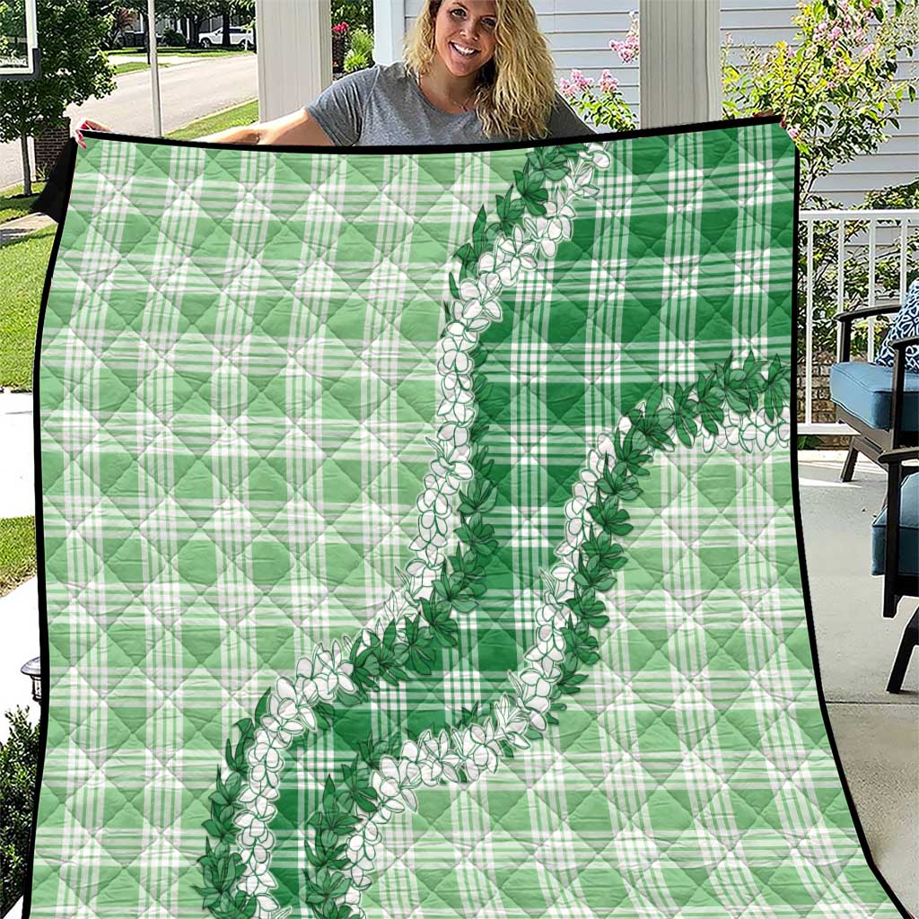 Green Hawaii Palaka Quilt Hawaiian Honohono Lei LT05 Green - Polynesian Pride