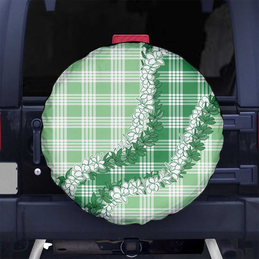 Green Hawaii Palaka Spare Tire Cover Hawaiian Honohono Lei