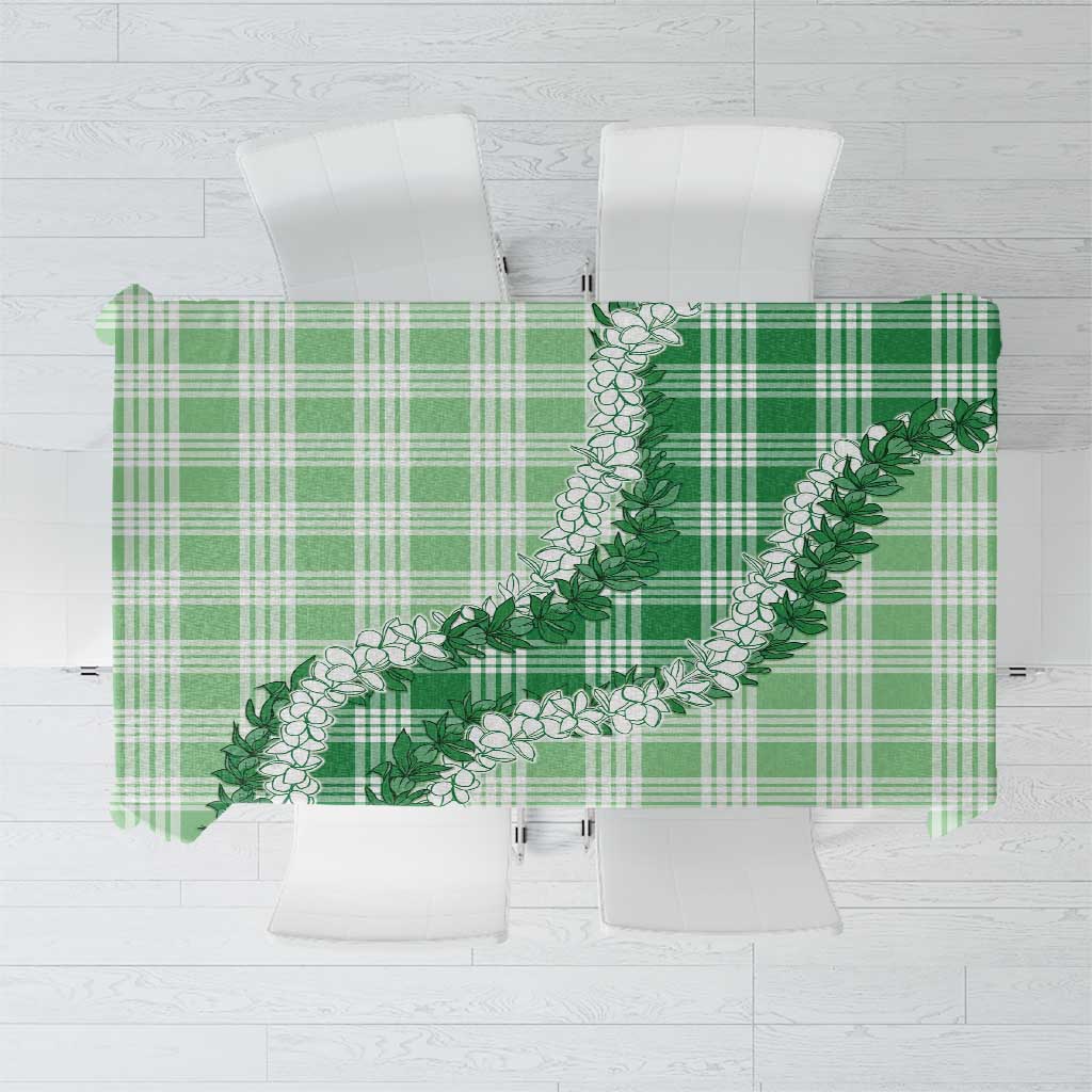 Green Hawaii Palaka Tablecloth Hawaiian Honohono Lei