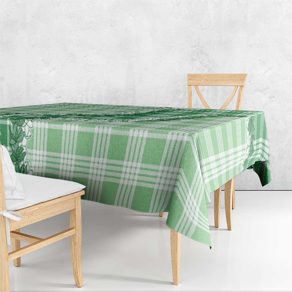 Green Hawaii Palaka Tablecloth Hawaiian Honohono Lei LT05 - Polynesian Pride