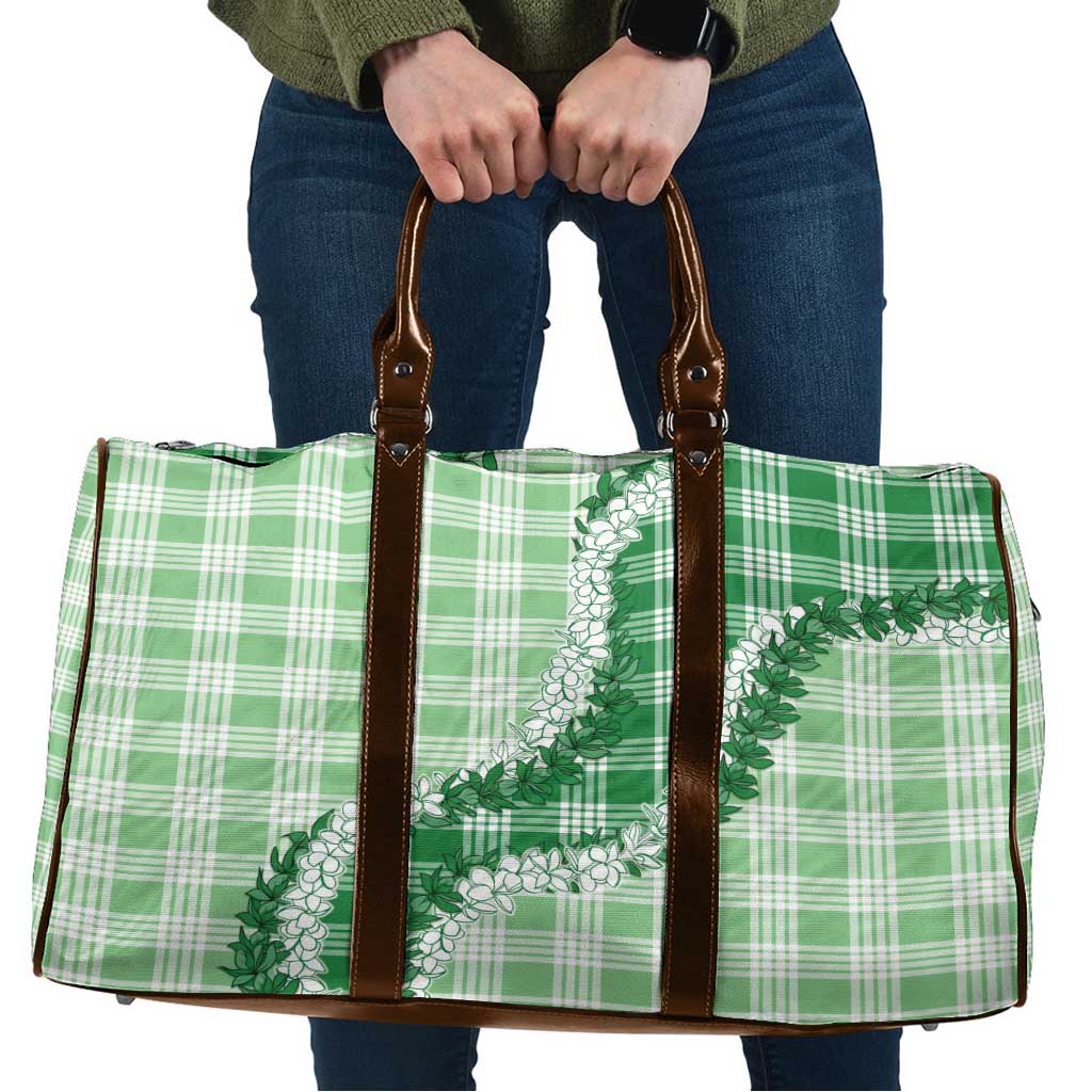 Green Hawaii Palaka Travel Bag Hawaiian Honohono Lei LT05 Green - Polynesian Pride