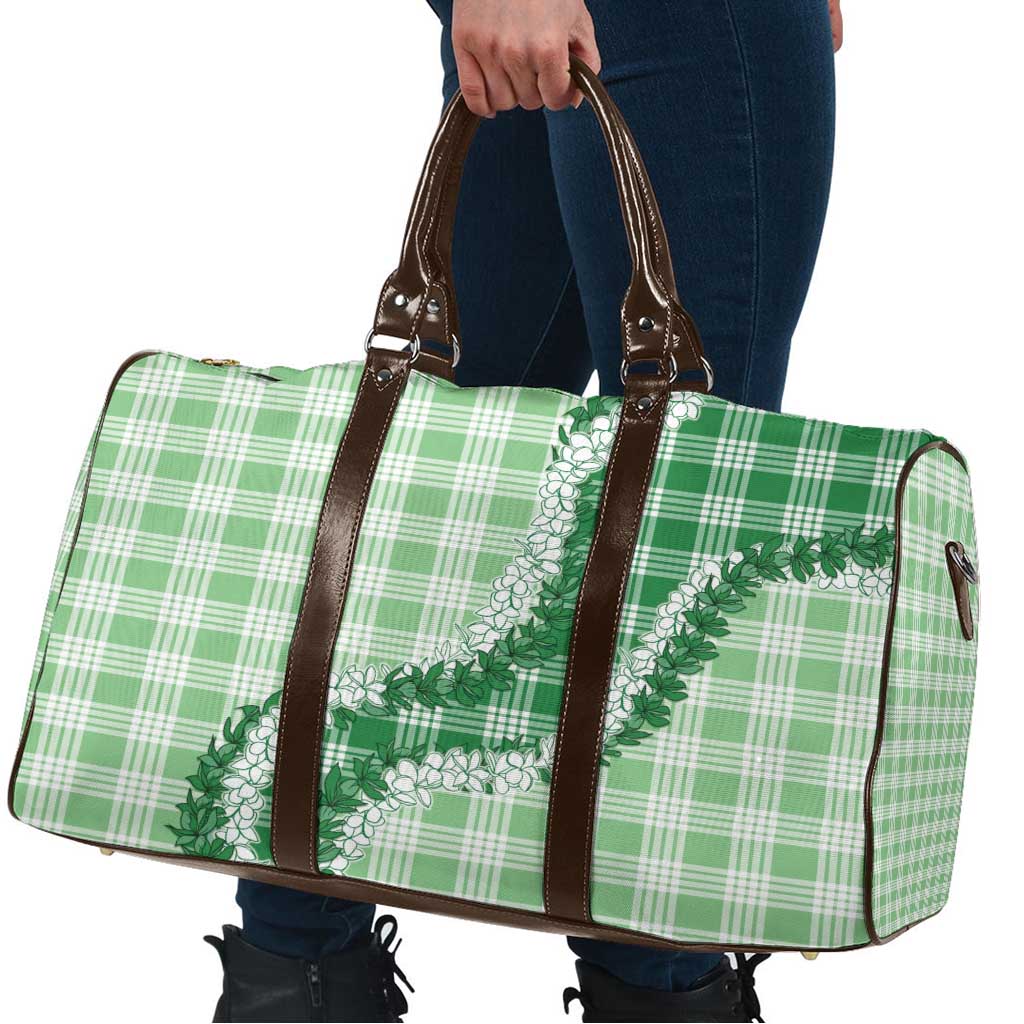 Green Hawaii Palaka Travel Bag Hawaiian Honohono Lei LT05 - Polynesian Pride