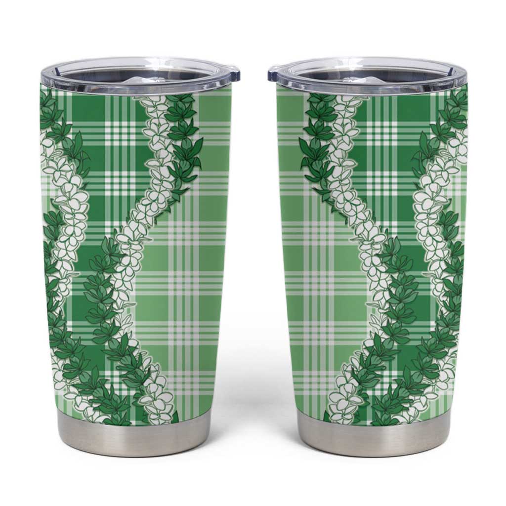 Green Hawaii Palaka Tumbler Cup Hawaiian Honohono Lei