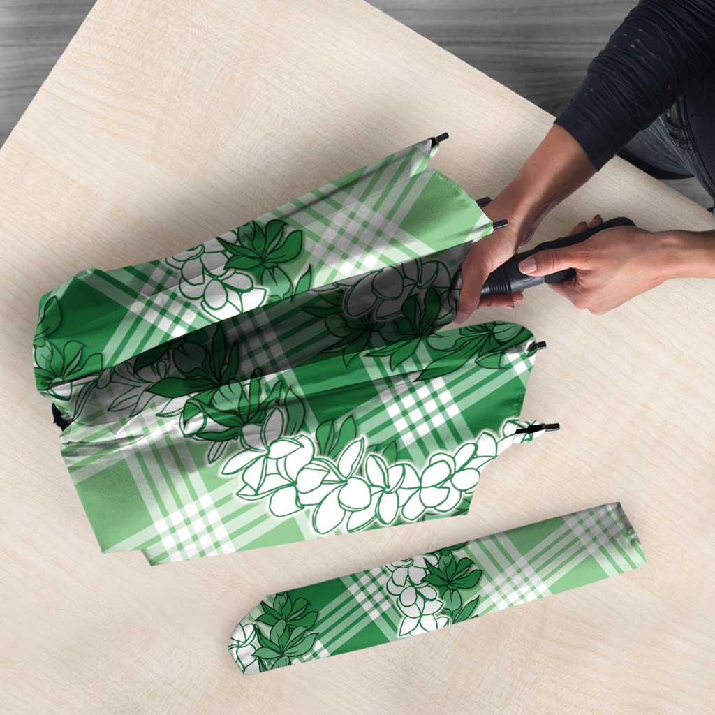 Green Hawaii Palaka Umbrella Hawaiian Honohono Lei LT05 - Polynesian Pride