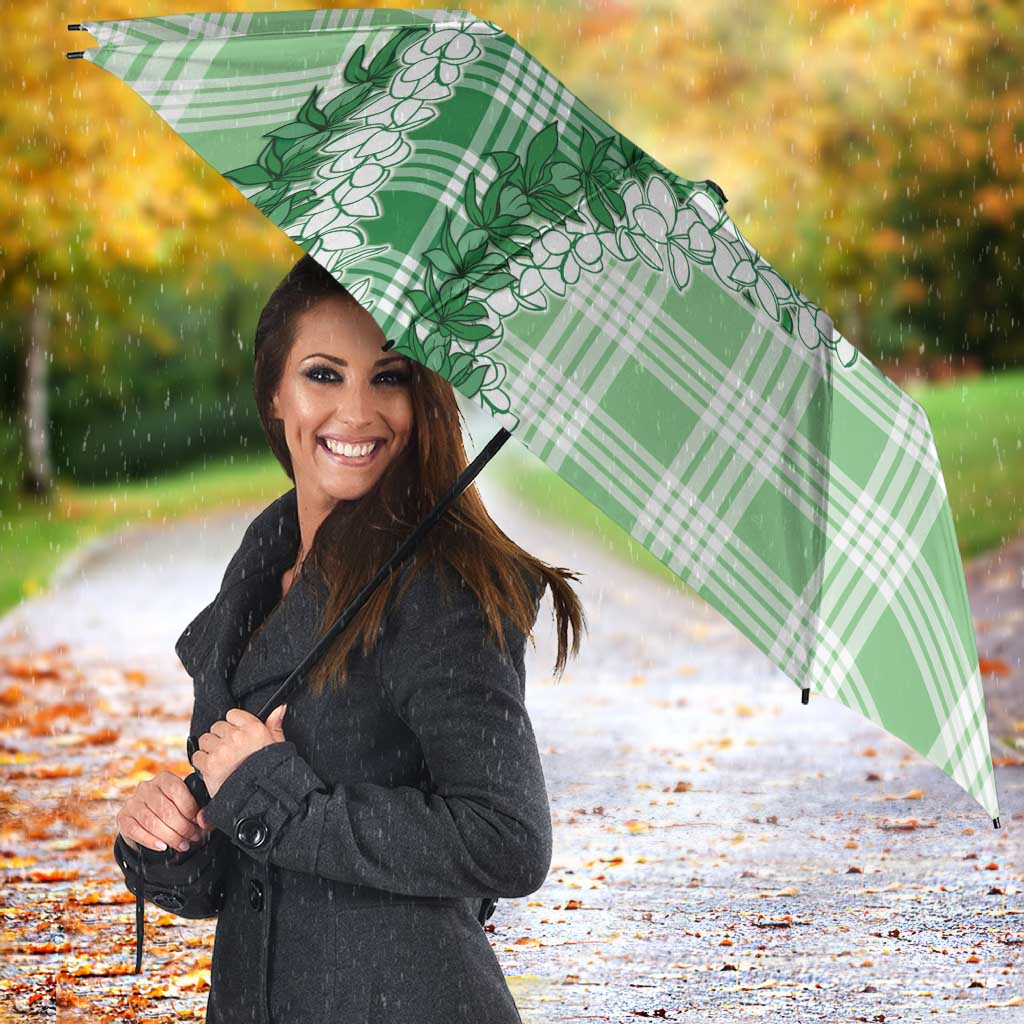 Green Hawaii Palaka Umbrella Hawaiian Honohono Lei LT05 - Polynesian Pride