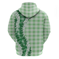 Green Hawaii Palaka Zip Hoodie Hawaiian Honohono Lei LT05 - Polynesian Pride
