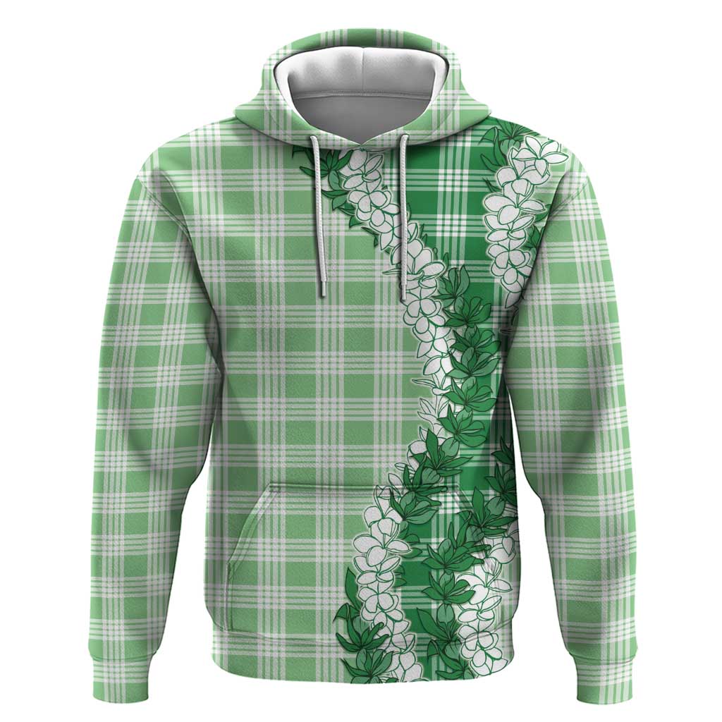 Green Hawaii Palaka Zip Hoodie Hawaiian Honohono Lei LT05 Pullover Hoodie Green - Polynesian Pride