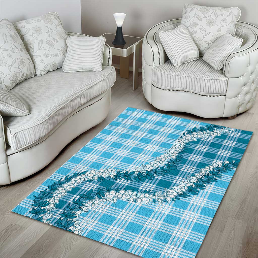 Blue Hawaii Palaka Area Rug Hawaiian Honohono Lei LT05 - Polynesian Pride